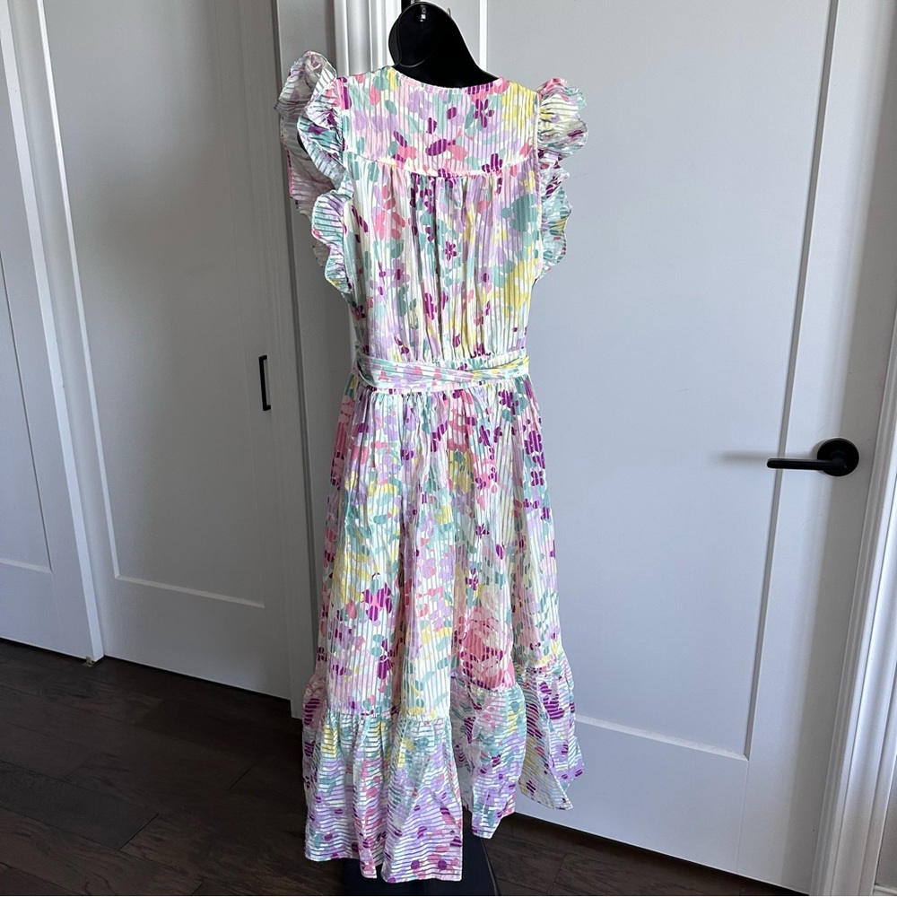 Kate Spade New York Women's Painted Petals Burnout Ruffle Dress, Size 10 - Picture 4 of 9